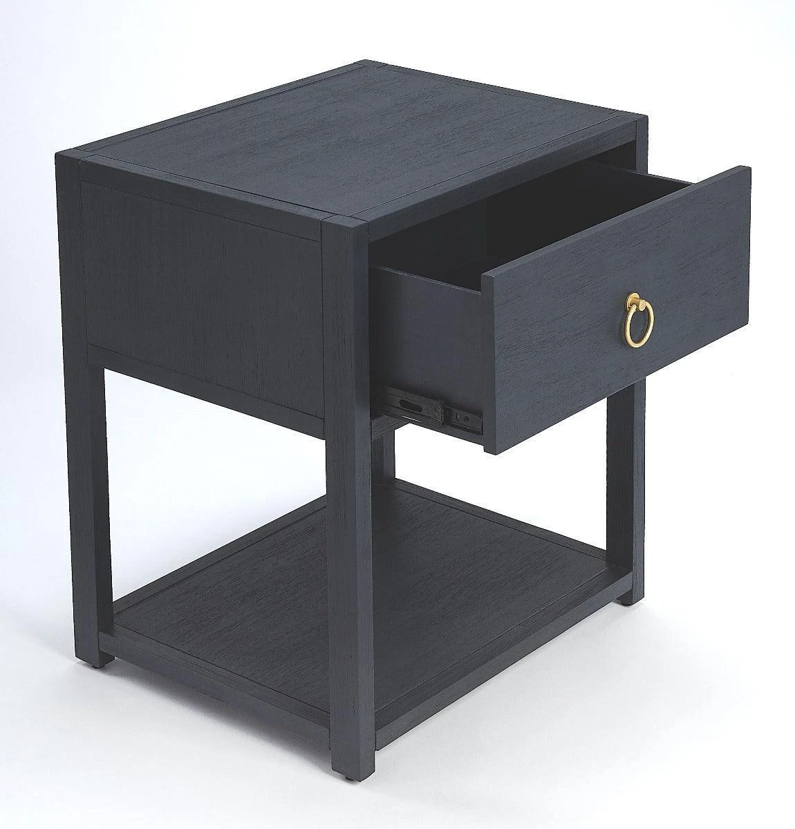 Navy One Drawer Side Table 4 Navy One Drawer Side Table - Image 4