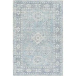 Oregon Blue & Grey Hand Tufted Rug, Available In A Variety Of Sizes
