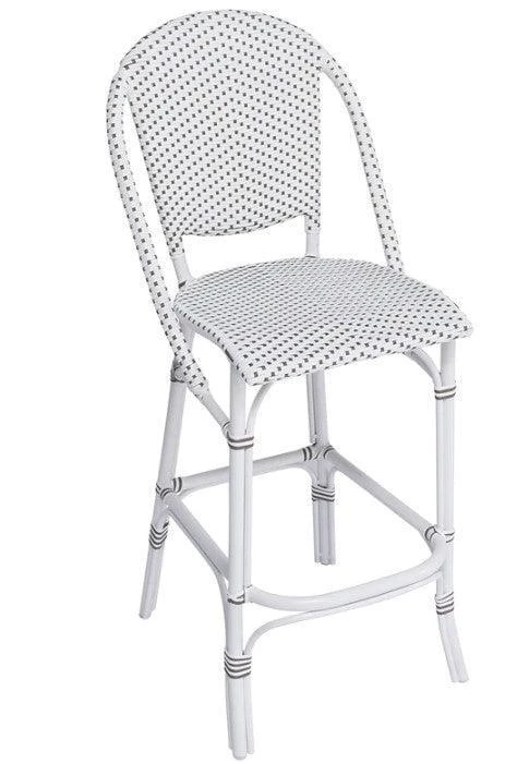Outdoor Aluminum Framed Woven Bistro Style Bar Stool 1 Outdoor Aluminum Framed Woven Bistro Style Bar Stool