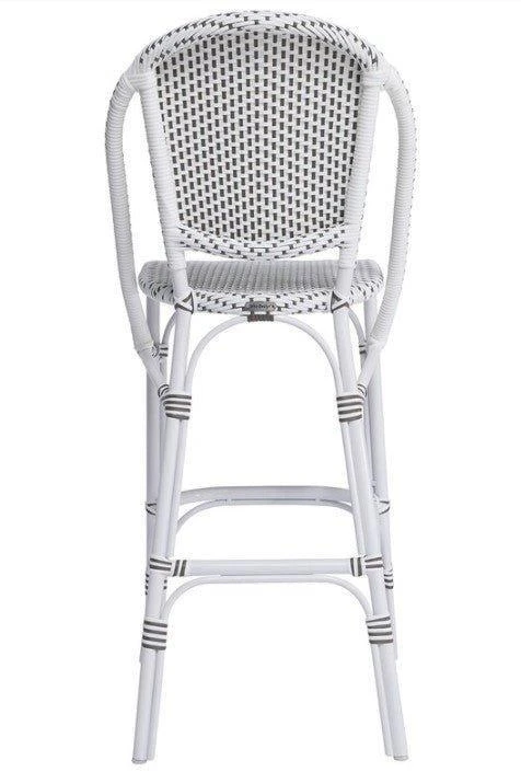 Outdoor Aluminum Framed Woven Bistro Style Bar Stool 5 Outdoor Aluminum Framed Woven Bistro Style Bar Stool - Image 5