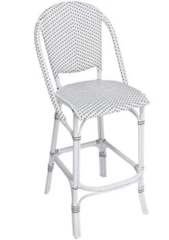 Outdoor Aluminum Framed Woven Bistro Style Counter Stool