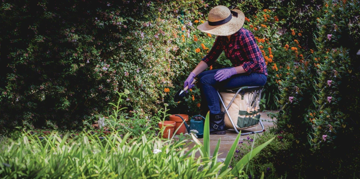 Outdoor Folding Storage Garden Seat With Tools 4 Outdoor Folding Storage Garden Seat With Tools - Image 4