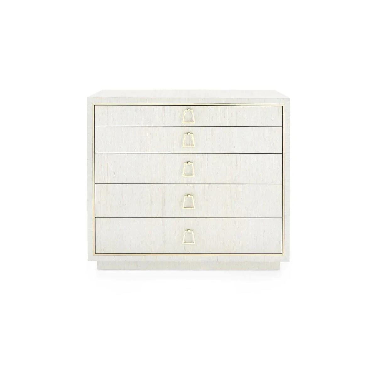 Parker Large 5-Drawer Chest In Lacquered Silver Shimmer 1 Parker Large 5-Drawer Chest In Lacquered Silver Shimmer