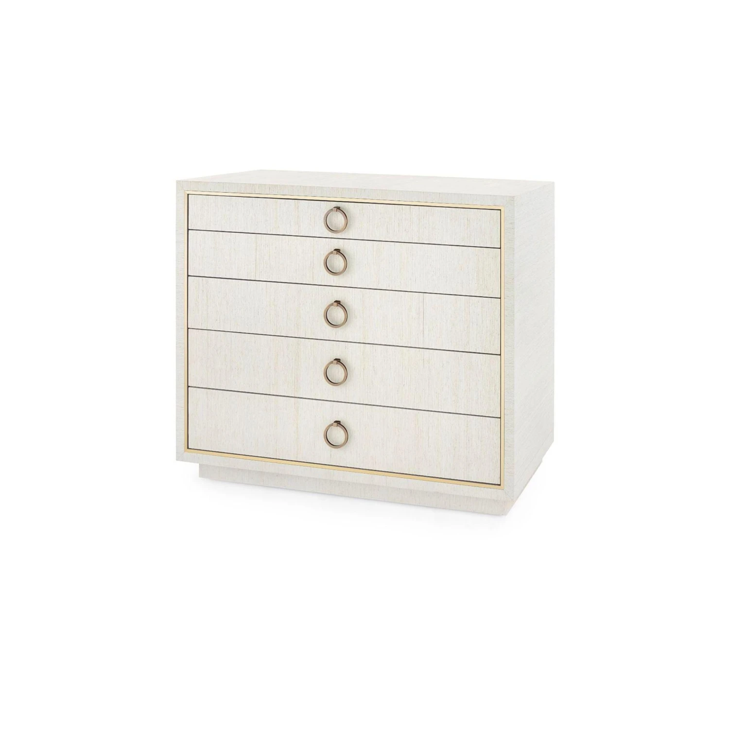 Parker Large 5-Drawer Chest In Lacquered Silver Shimmer 13 Parker Large 5-Drawer Chest In Lacquered Silver Shimmer - Image 13