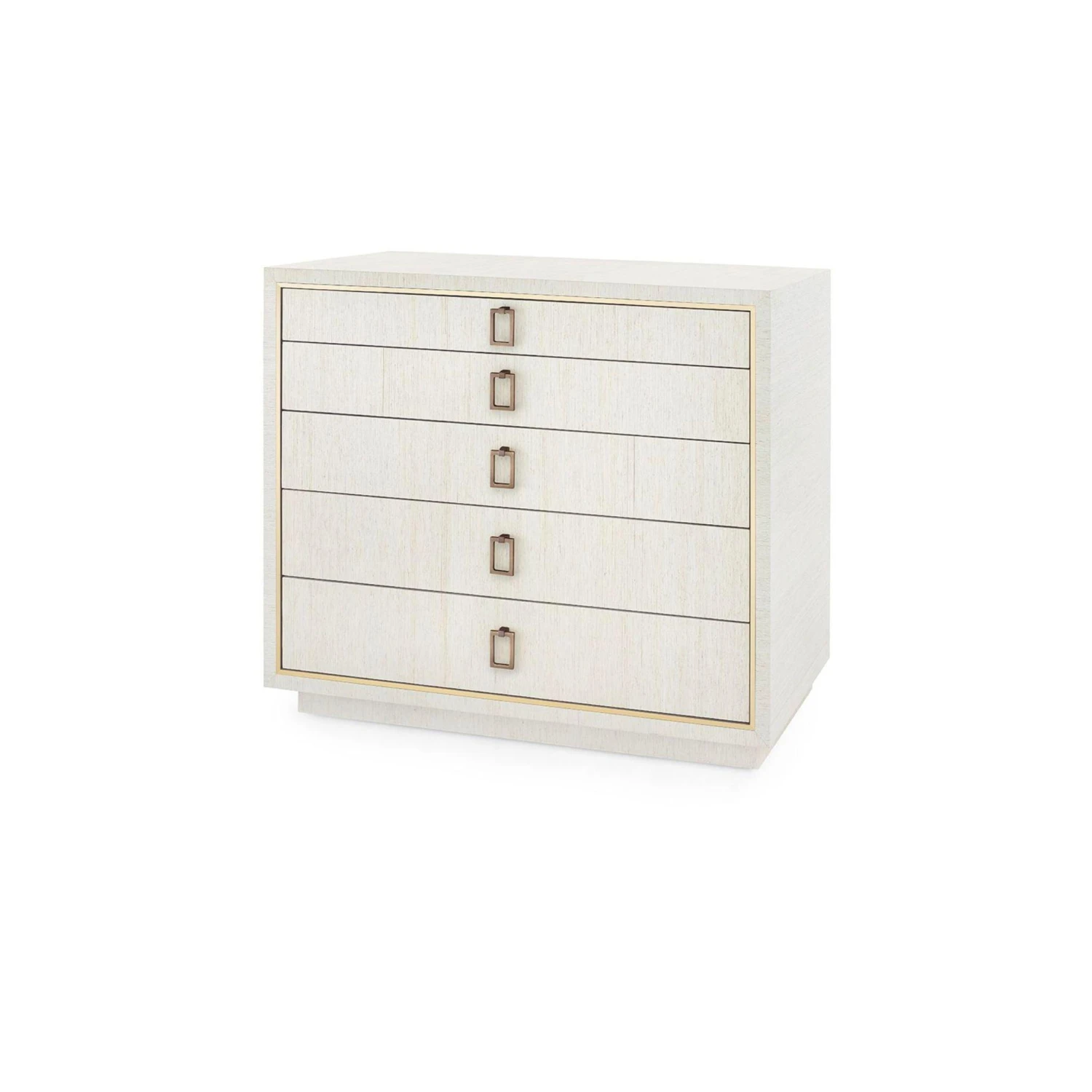 Parker Large 5-Drawer Chest In Lacquered Silver Shimmer 15 Parker Large 5-Drawer Chest In Lacquered Silver Shimmer - Image 15