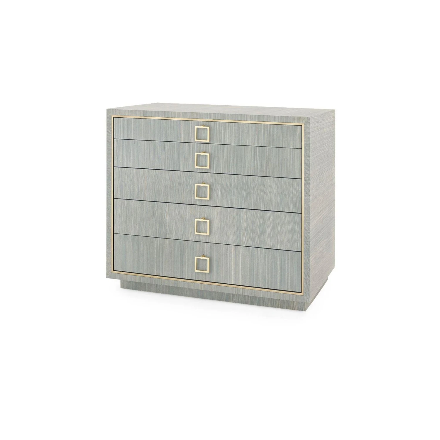 Parker Large 5-Drawer Chest In Lacquered Slate Blue Shimmer 10 Parker Large 5-Drawer Chest In Lacquered Slate Blue Shimmer - Image 10