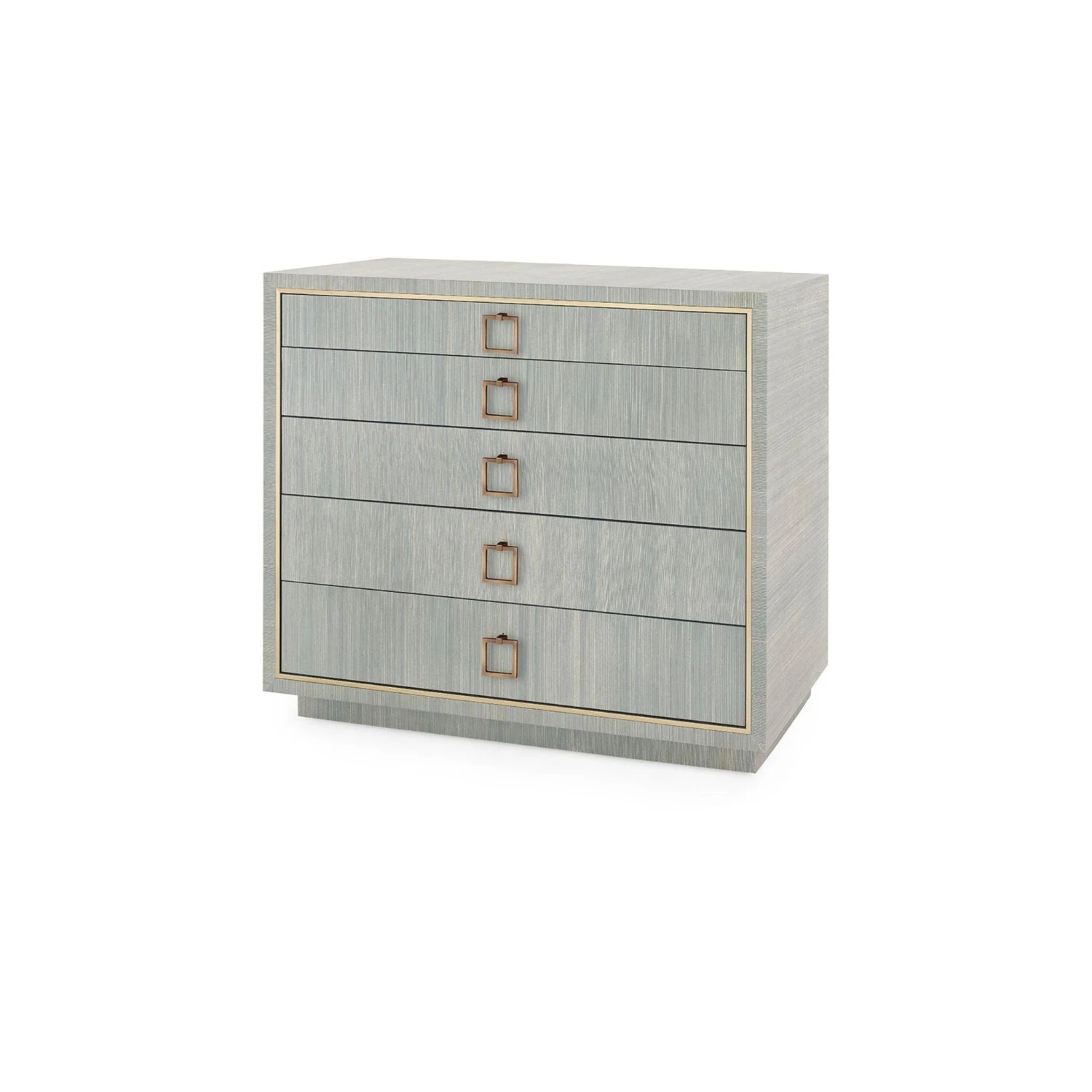 Parker Large 5-Drawer Chest In Lacquered Slate Blue Shimmer 11 Parker Large 5-Drawer Chest In Lacquered Slate Blue Shimmer - Image 11