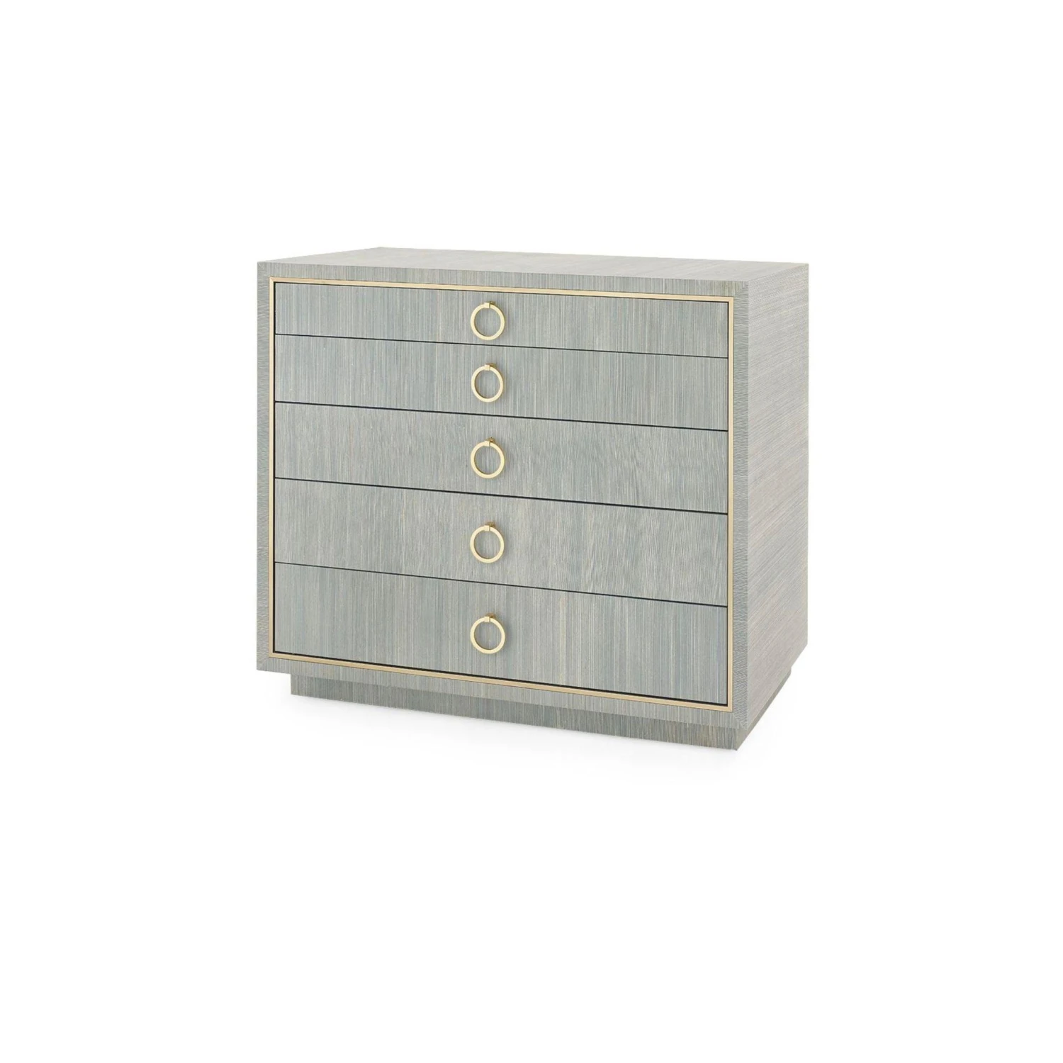 Parker Large 5-Drawer Chest In Lacquered Slate Blue Shimmer 12 Parker Large 5-Drawer Chest In Lacquered Slate Blue Shimmer - Image 12