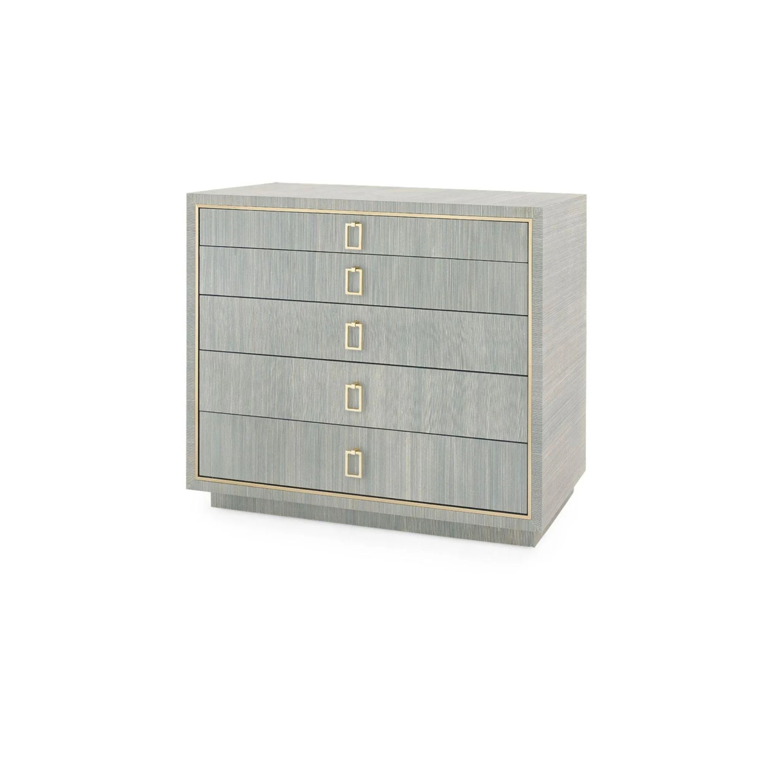 Parker Large 5-Drawer Chest In Lacquered Slate Blue Shimmer 14 Parker Large 5-Drawer Chest In Lacquered Slate Blue Shimmer - Image 14