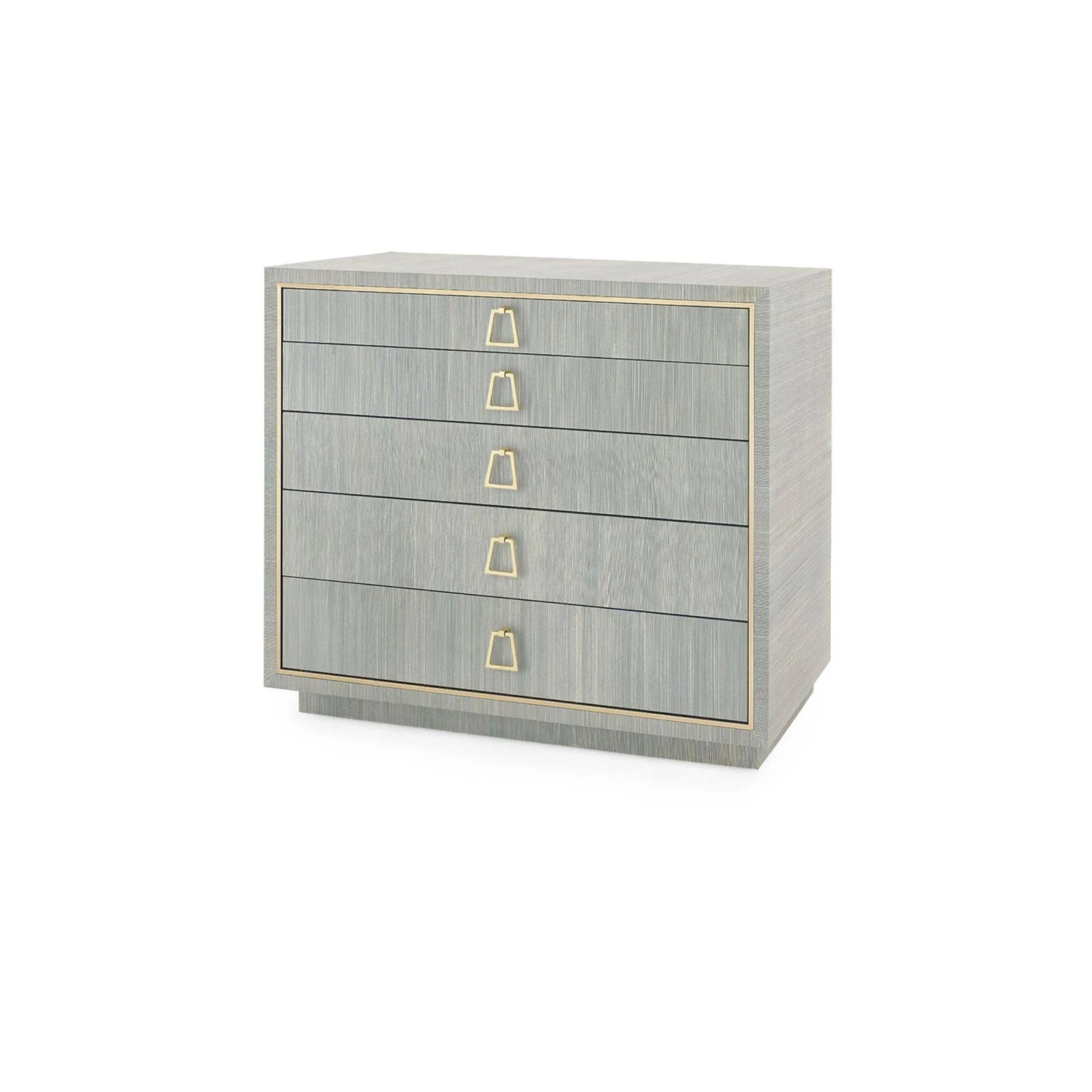 Parker Large 5-Drawer Chest In Lacquered Slate Blue Shimmer 8 Parker Large 5-Drawer Chest In Lacquered Slate Blue Shimmer - Image 8