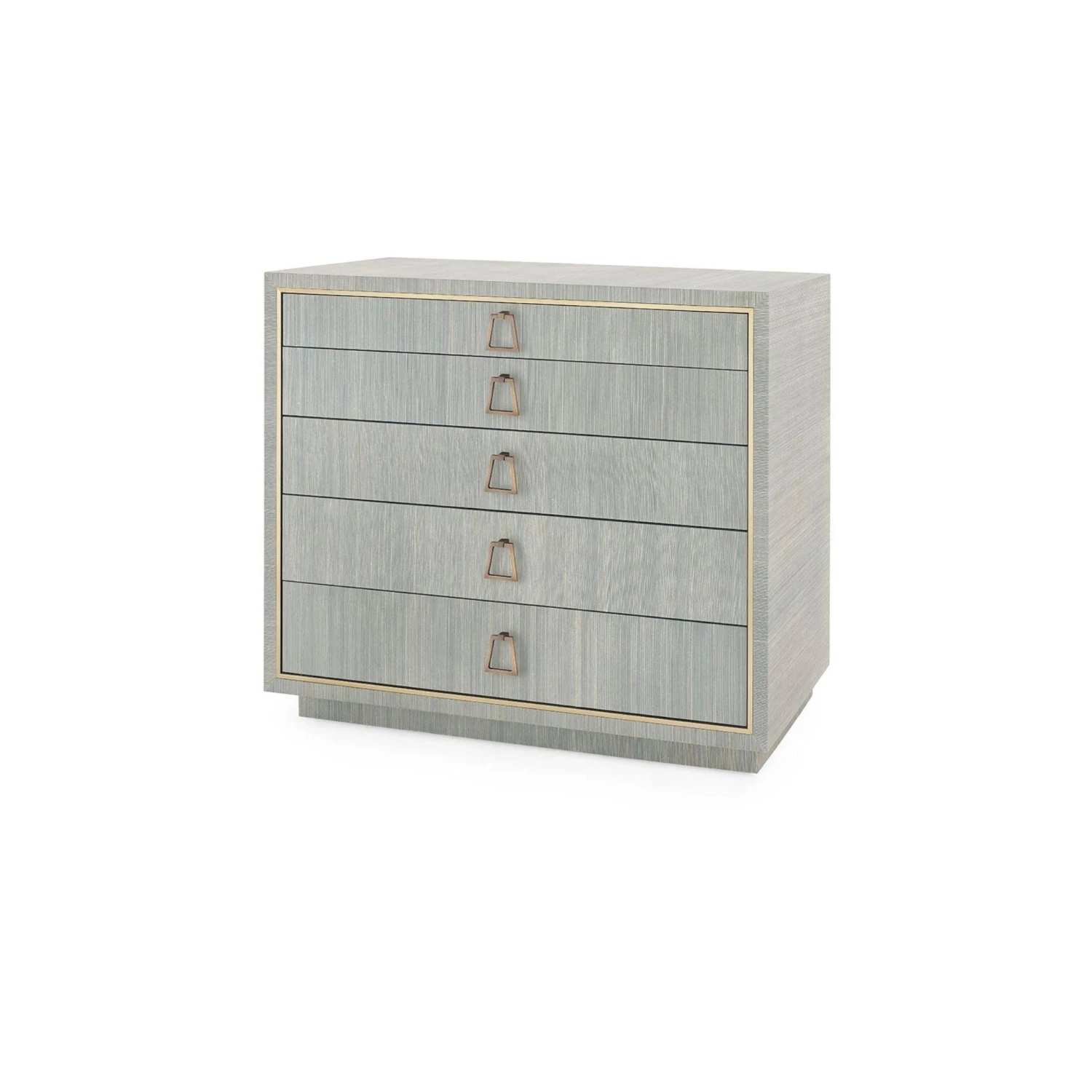 Parker Large 5-Drawer Chest In Lacquered Slate Blue Shimmer 9 Parker Large 5-Drawer Chest In Lacquered Slate Blue Shimmer - Image 9