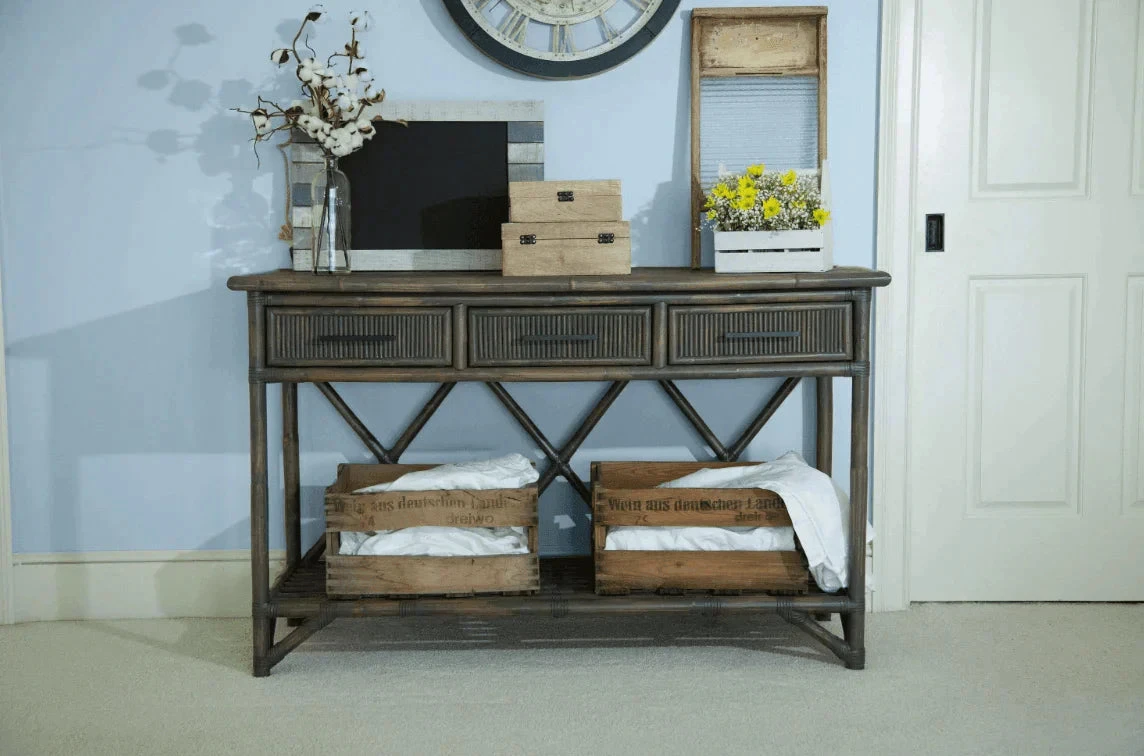 Pencil Rattan Top Sideboard 2 Pencil Rattan Top Sideboard - Image 2