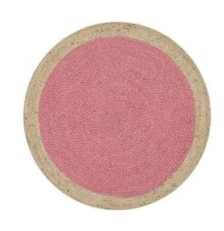 Safavieh Pink And Natural Round Jute Area Rug -Famous Furniture Store pink and natural round jute area rug rugs the well appointed house 2