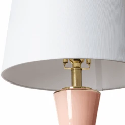 Pink Painted Glass Table Lamp With White Linen Shade 13 Pink Painted Glass Table Lamp With White Linen Shade -Famous Furniture Store pink painted glass table lamp with white linen shade table lamps the well appointed house 4