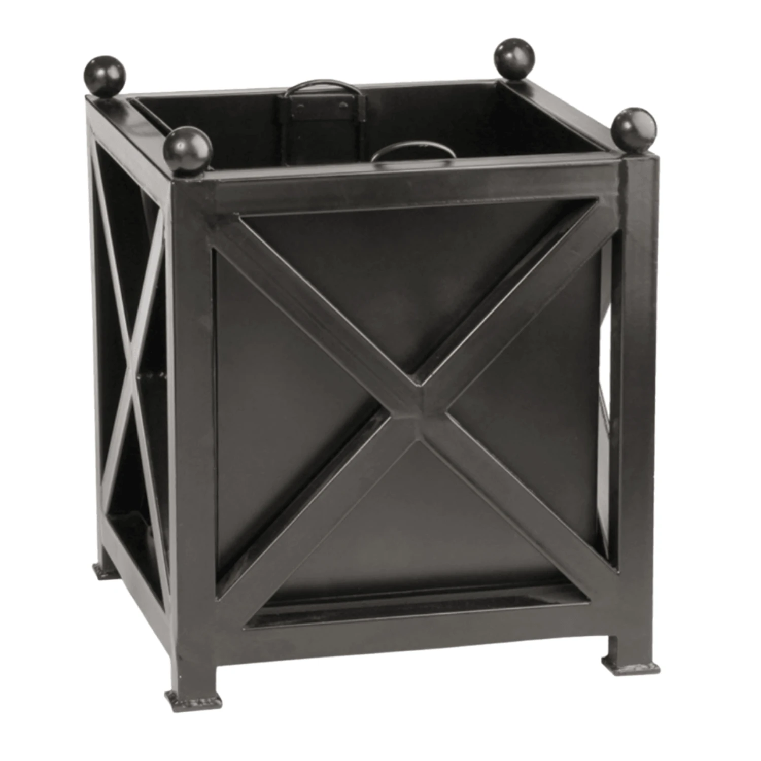 Powder-Coated Paris Garden Planter In Black 1 Powder-Coated Paris Garden Planter In Black