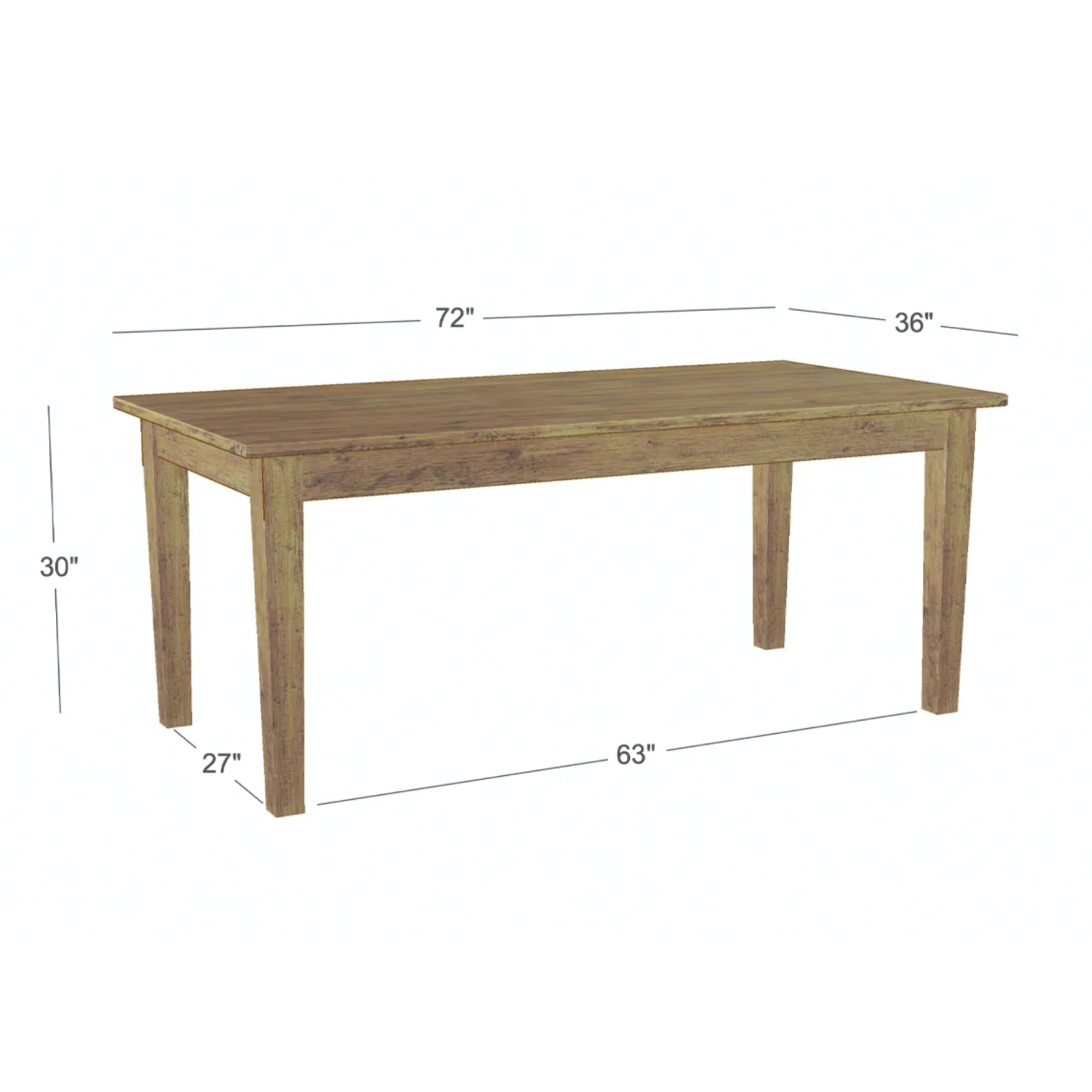 Provence White Pine Farm Dining Table - Available In 4 Sizes 9 Provence White Pine Farm Dining Table - Available In 4 Sizes - Image 9