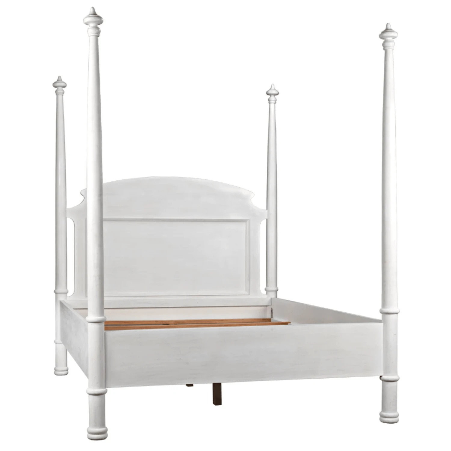 Queen Size Four Poster Bed With White Wash Finish 1 Queen Size Four Poster Bed With White Wash Finish
