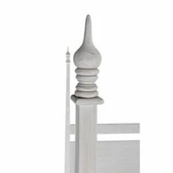 Queen Size Four Poster Panel Style Bed With White Wash Finish -Famous Furniture Store queen size four poster panel style bed with white wash finish beds and headboards the well appointed house 10