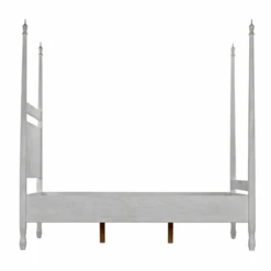 Queen Size Four Poster Panel Style Bed With White Wash Finish -Famous Furniture Store queen size four poster panel style bed with white wash finish beds and headboards the well appointed house 6