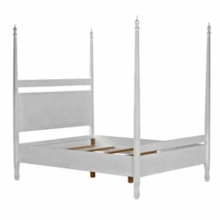 Queen Size Four Poster Panel Style Bed With White Wash Finish -Famous Furniture Store queen size four poster panel style bed with white wash finish beds and headboards the well appointed house 7
