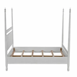 Queen Size Four Poster Panel Style Bed With White Wash Finish -Famous Furniture Store queen size four poster panel style bed with white wash finish beds and headboards the well appointed house 8