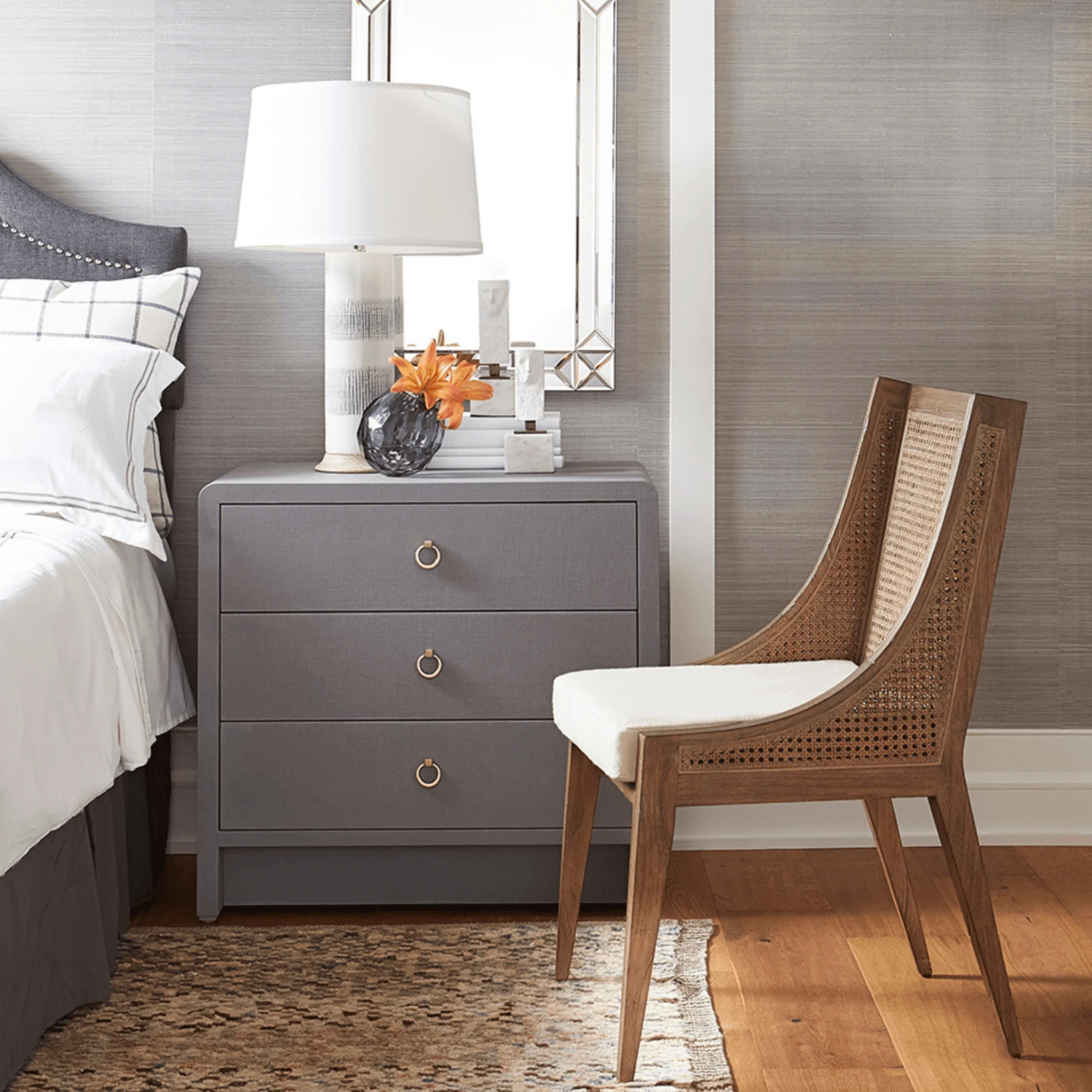 Raleigh Caned Armchair Chair In Driftwood 2 Raleigh Caned Armchair Chair In Driftwood - Image 2