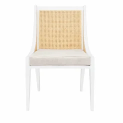 Raleigh Caned Armchair In Eggshell White