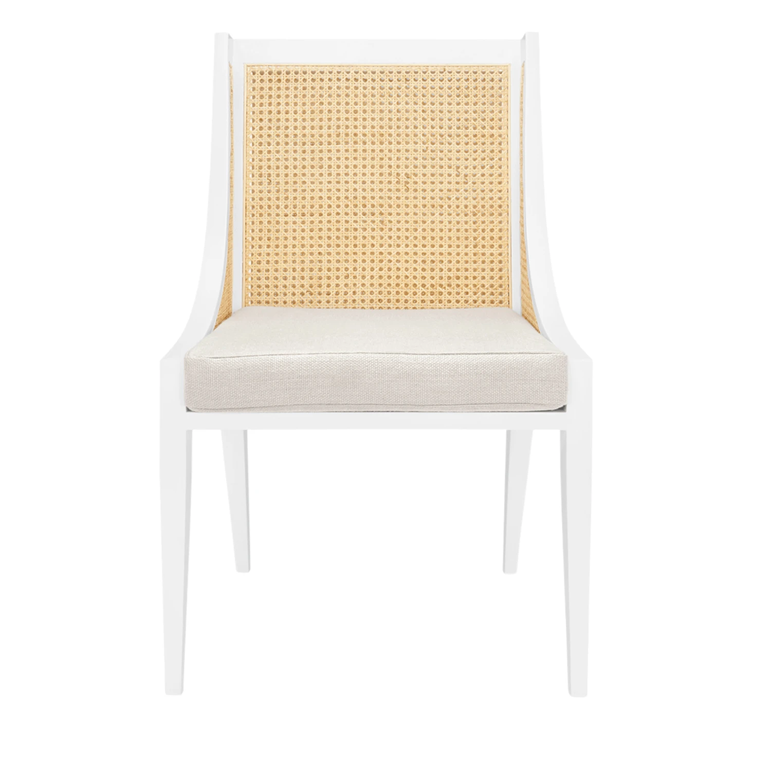 Raleigh Caned Armchair In Eggshell White 1 Raleigh Caned Armchair In Eggshell White