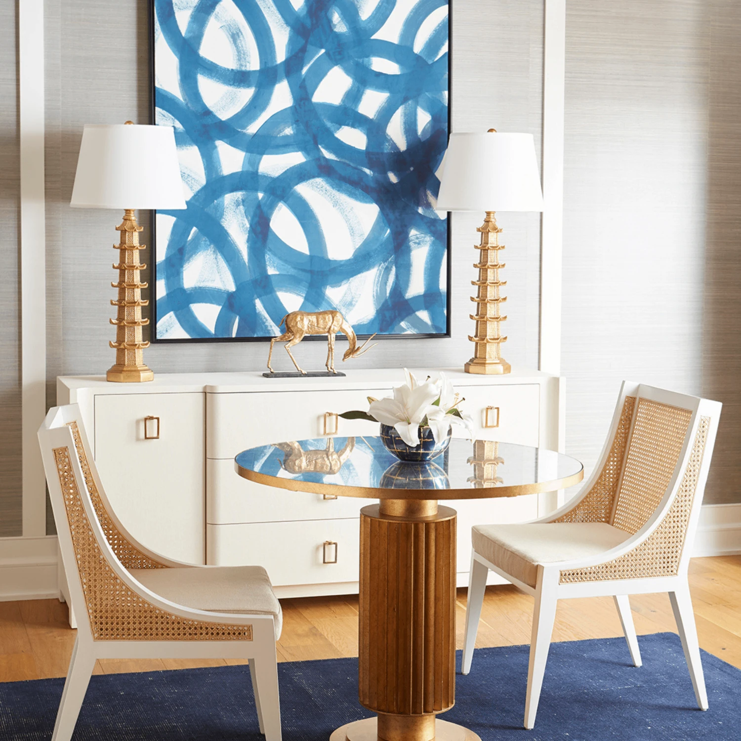 Raleigh Caned Armchair In Eggshell White 2 Raleigh Caned Armchair In Eggshell White - Image 2