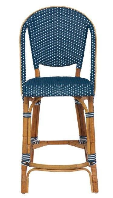 Rattan And Synthetic Fiber Woven Bistro Style Counter Stool - Available In Many Colors 1 Rattan And Synthetic Fiber Woven Bistro Style Counter Stool - Available In Many Colors