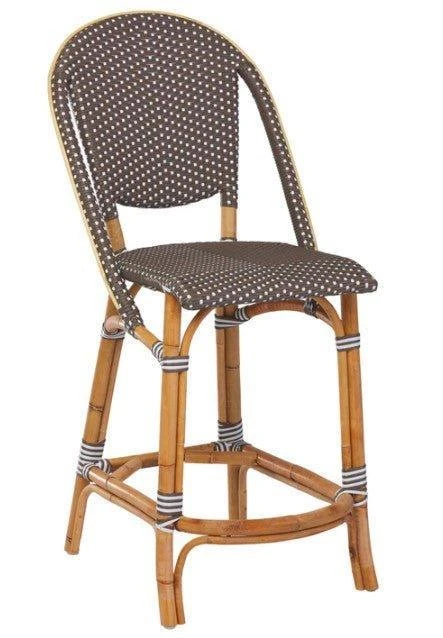 Rattan And Synthetic Fiber Woven Bistro Style Counter Stool - Available In Many Colors 2 Rattan And Synthetic Fiber Woven Bistro Style Counter Stool - Available In Many Colors - Image 2