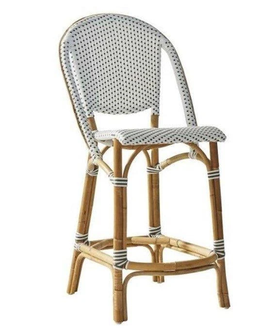 Rattan And Synthetic Fiber Woven Bistro Style Counter Stool - Available In Many Colors 5 Rattan And Synthetic Fiber Woven Bistro Style Counter Stool - Available In Many Colors - Image 5