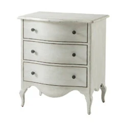 Rene Three Drawer Nightstand In Nora Distressed Finish