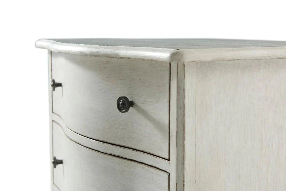 Rene Three Drawer Nightstand In Nora Distressed Finish 5 Rene Three Drawer Nightstand In Nora Distressed Finish - Image 5