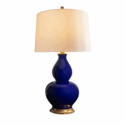 Rockford Navy Double Gourd Lamp