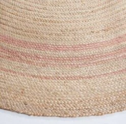 Safavieh Round Pink And Natural Striped Jute Area Rug -Famous Furniture Store round pink and natural striped jute area rug rugs the well appointed house 4 8c5a2634 5850 4de1 8896 d321188aae04