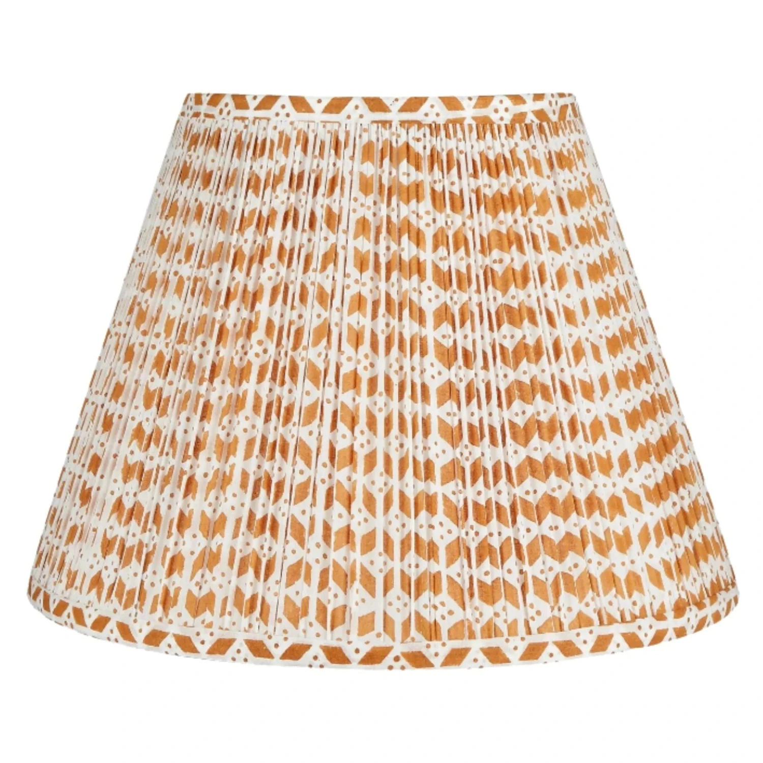 Roxbury Fabric Lampshade In Orange & White 1 Roxbury Fabric Lampshade In Orange & White