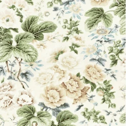 Highgrove Linen Print Fabric In Rich Cream
