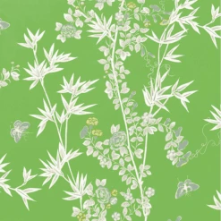 Jardin De Chine Fabric In Porcelain Jade Green