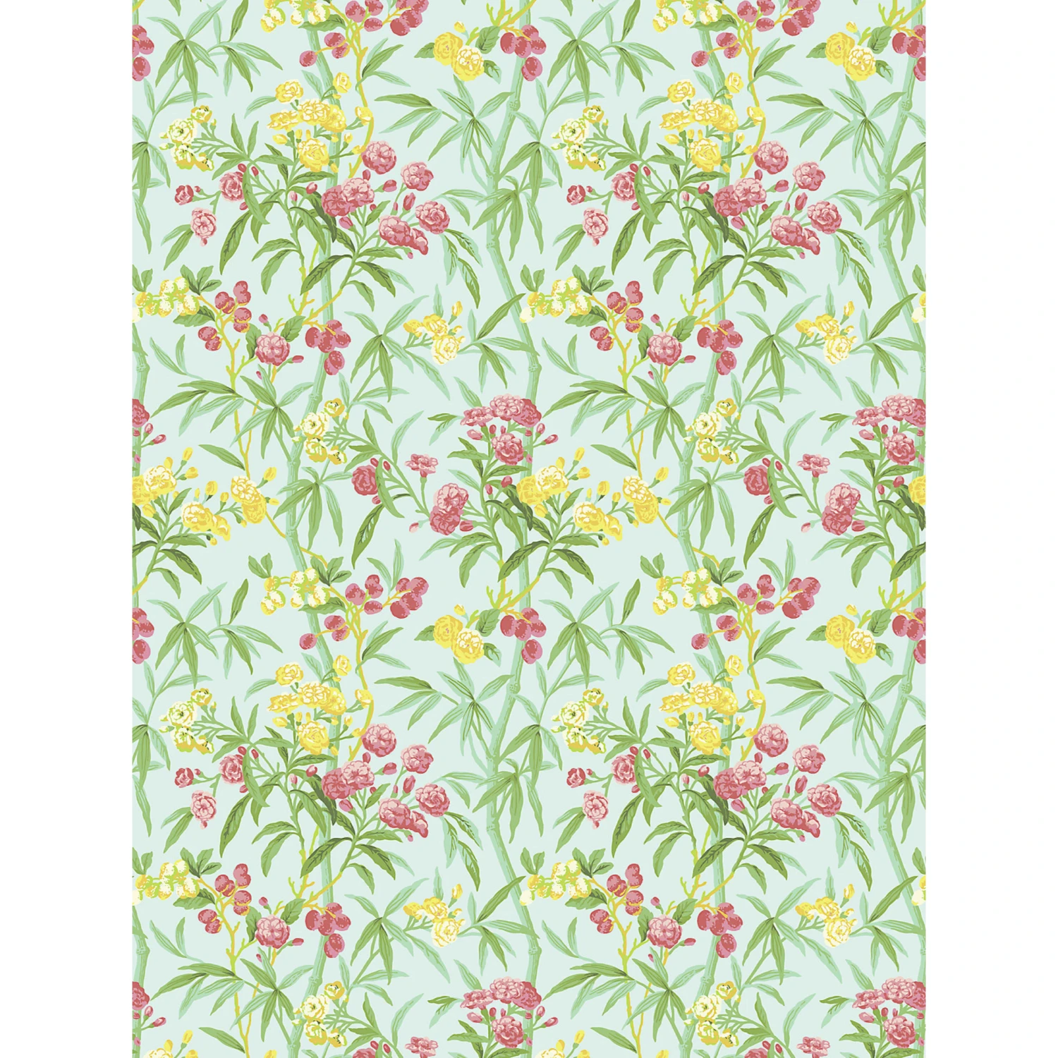 Lanai Wallcovering In Passionfruit Aqua, Pink, Green, & Yellow 2 Lanai Wallcovering In Passionfruit Aqua, Pink, Green, & Yellow - Image 2