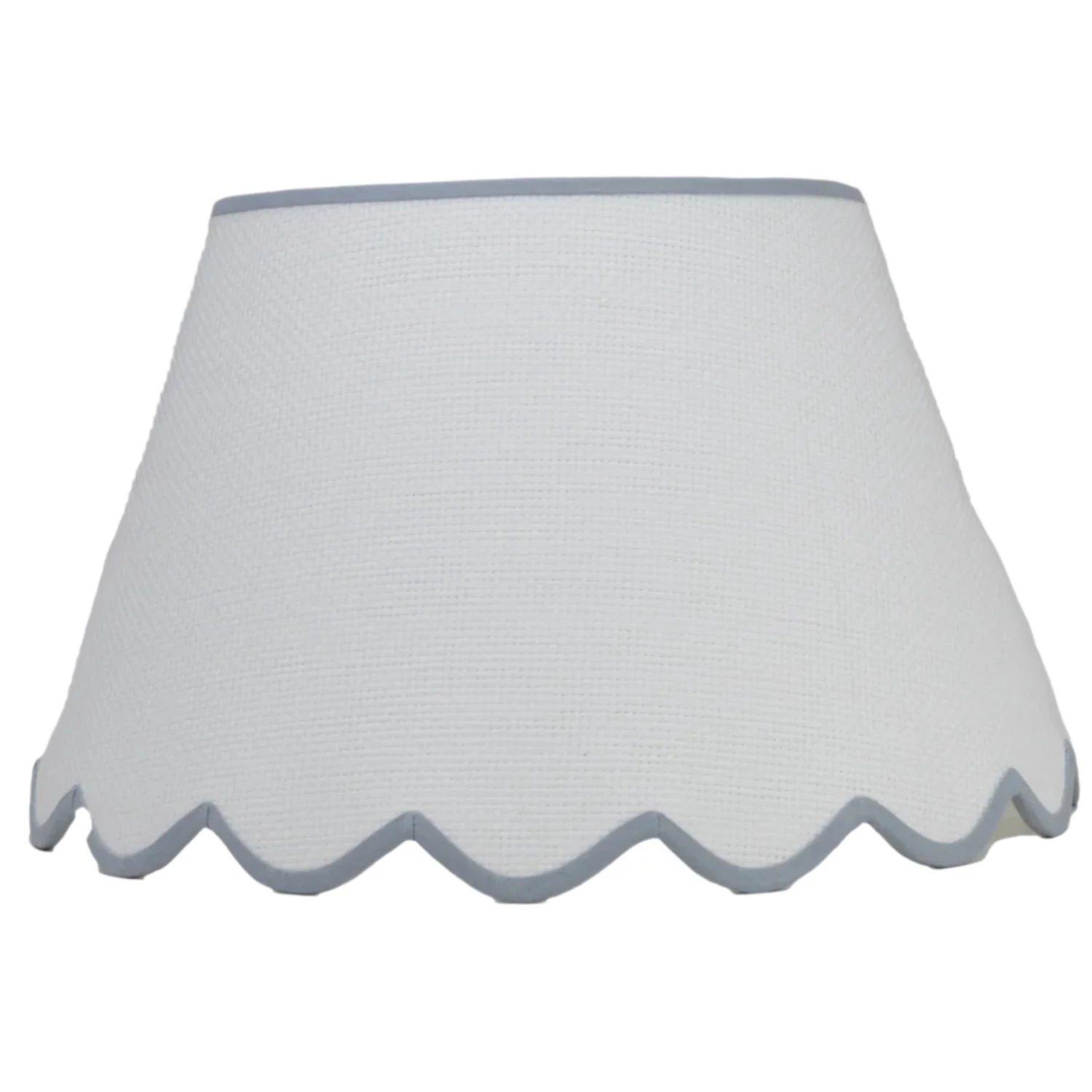 Scalloped White Raffia Shade 4 Scalloped White Raffia Shade - Image 4