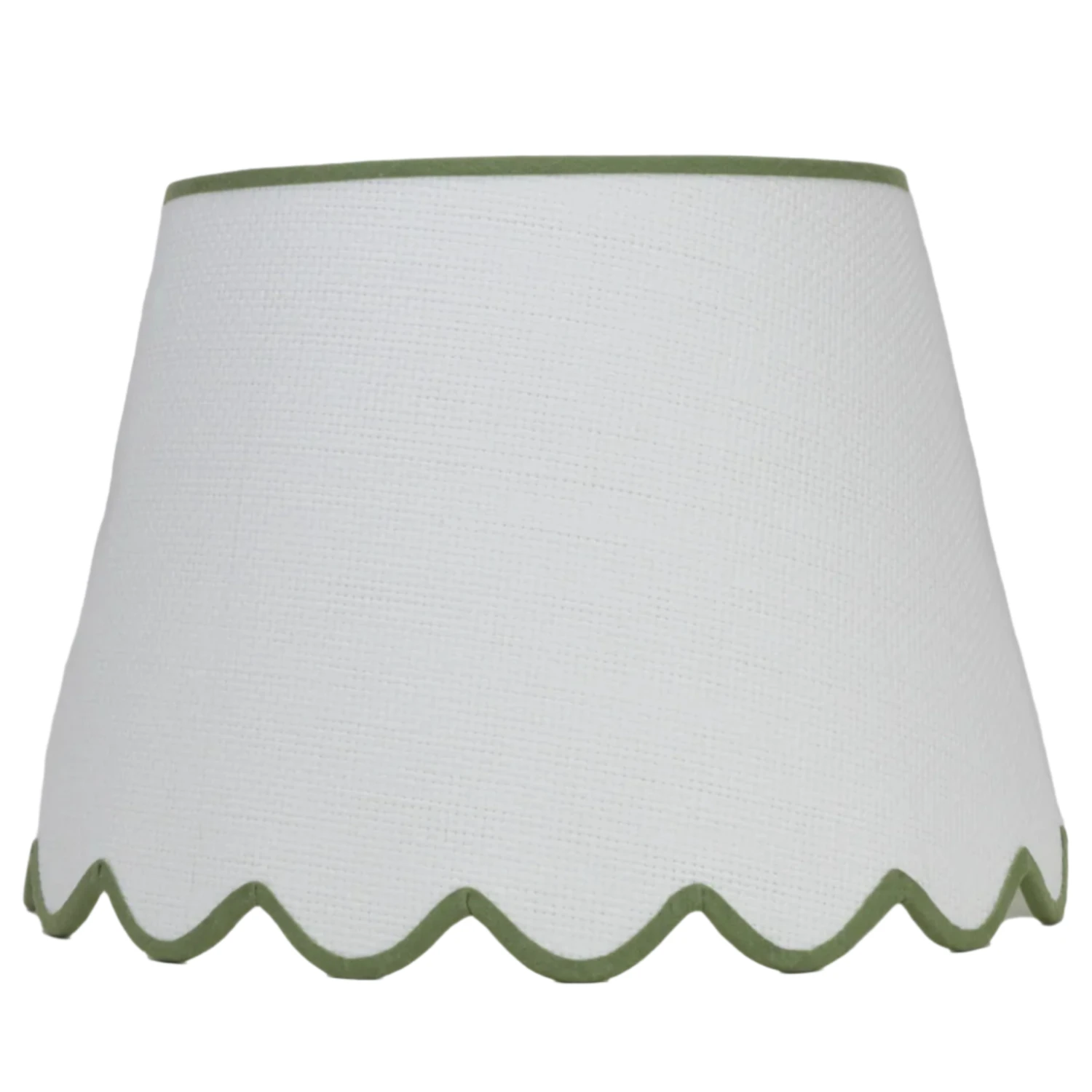 Scalloped White Raffia Shade 3 Scalloped White Raffia Shade - Image 3