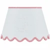 Scalloped White Raffia Shade