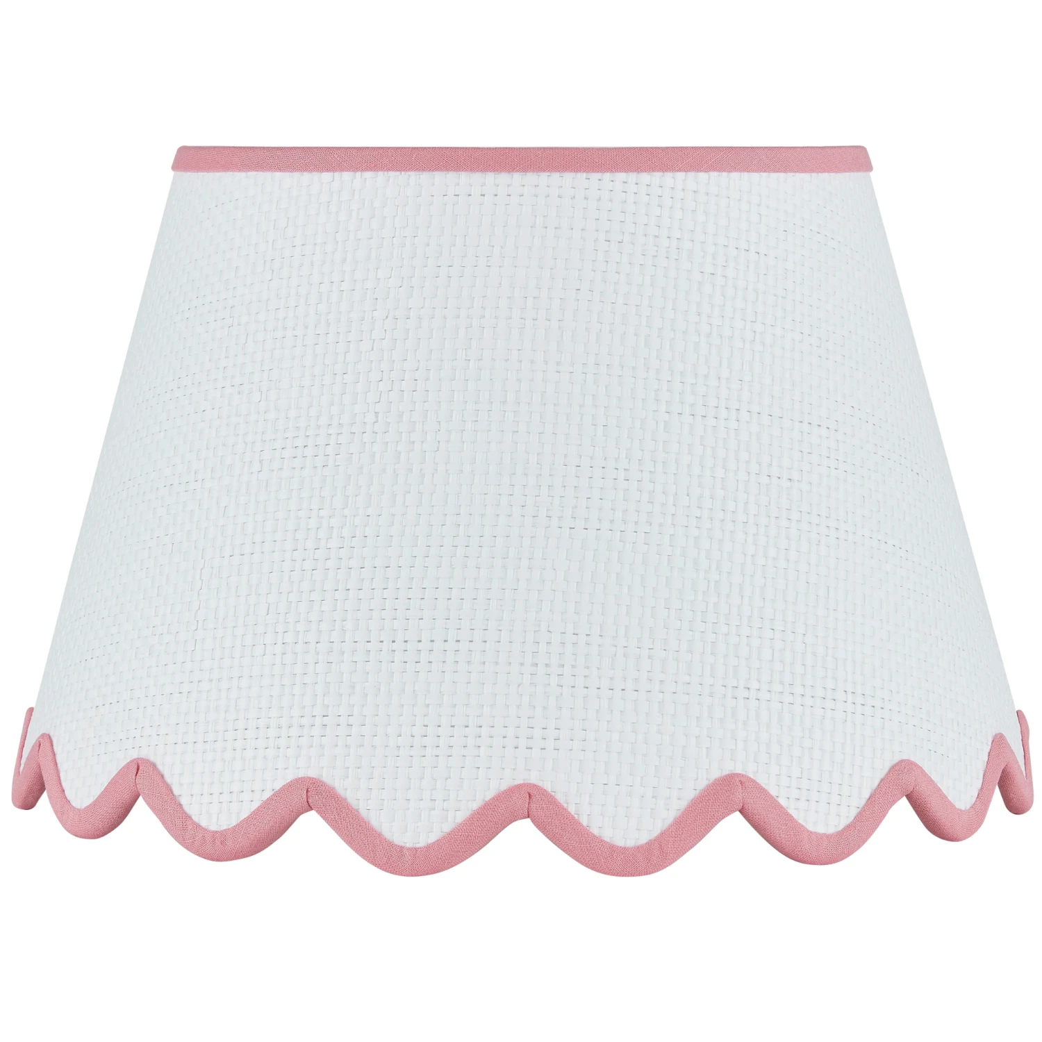 Scalloped White Raffia Shade 1 Scalloped White Raffia Shade
