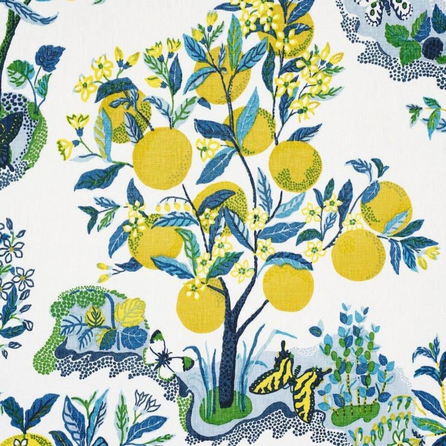 Schumacher Citrus Garden Fabric In Pool 2 Schumacher Citrus Garden Fabric In Pool - Image 2