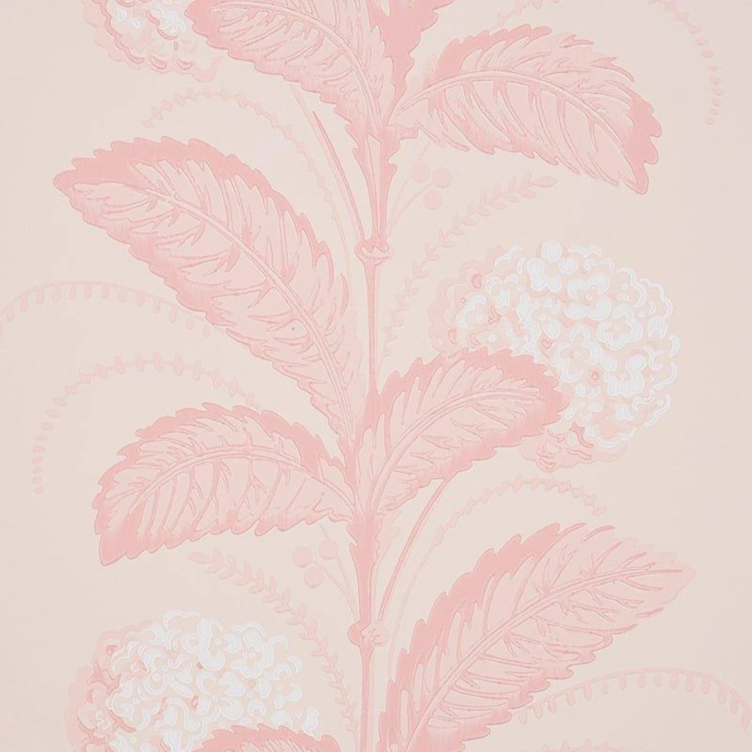 Schumacher Hydrangea Drape Wallpaper In Blush 4 Schumacher Hydrangea Drape Wallpaper In Blush - Image 4