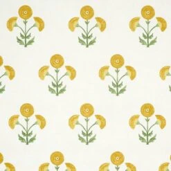 Schumacher Saranda Flower Wallpaper In Marigold