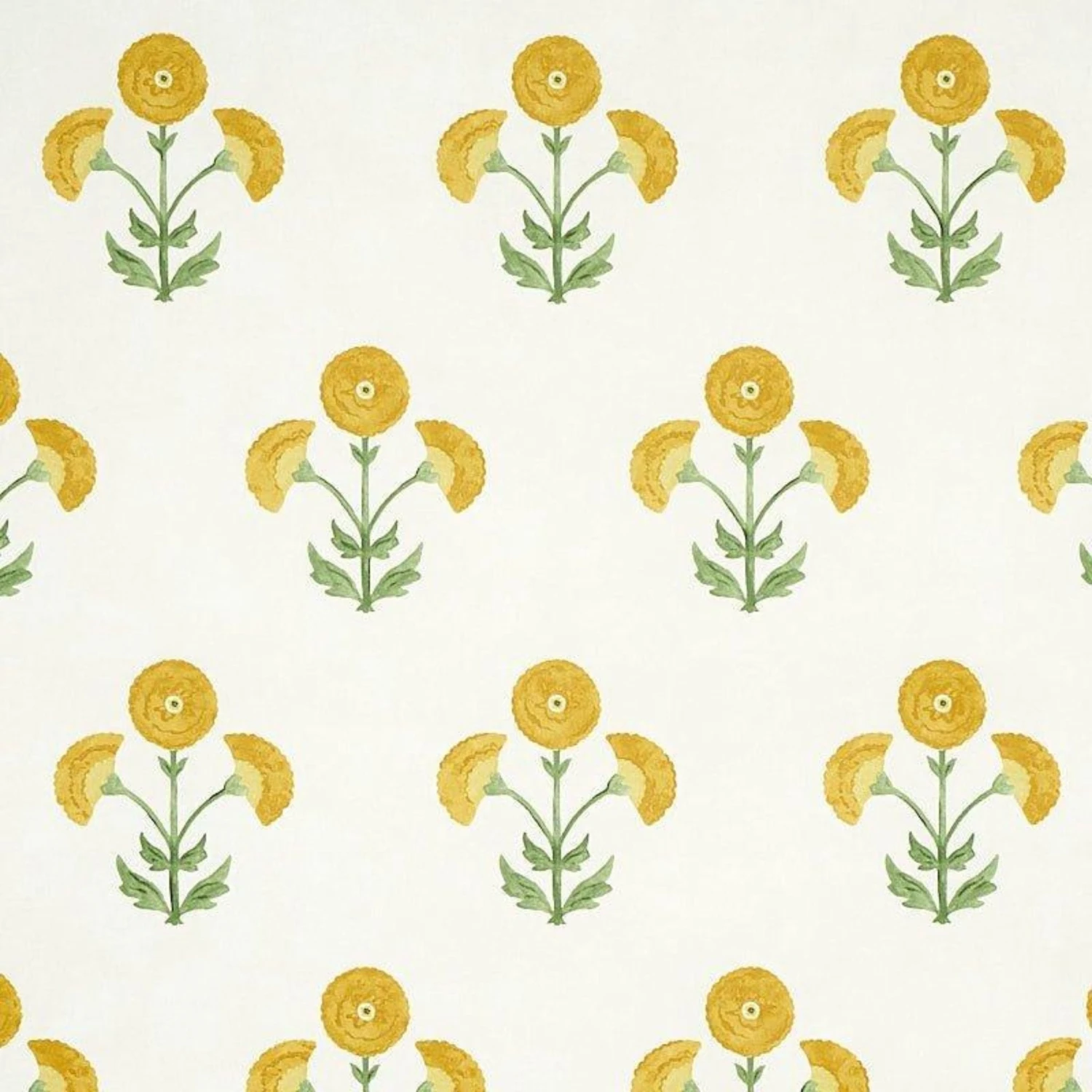 Schumacher Saranda Flower Wallpaper In Marigold 1 Schumacher Saranda Flower Wallpaper In Marigold