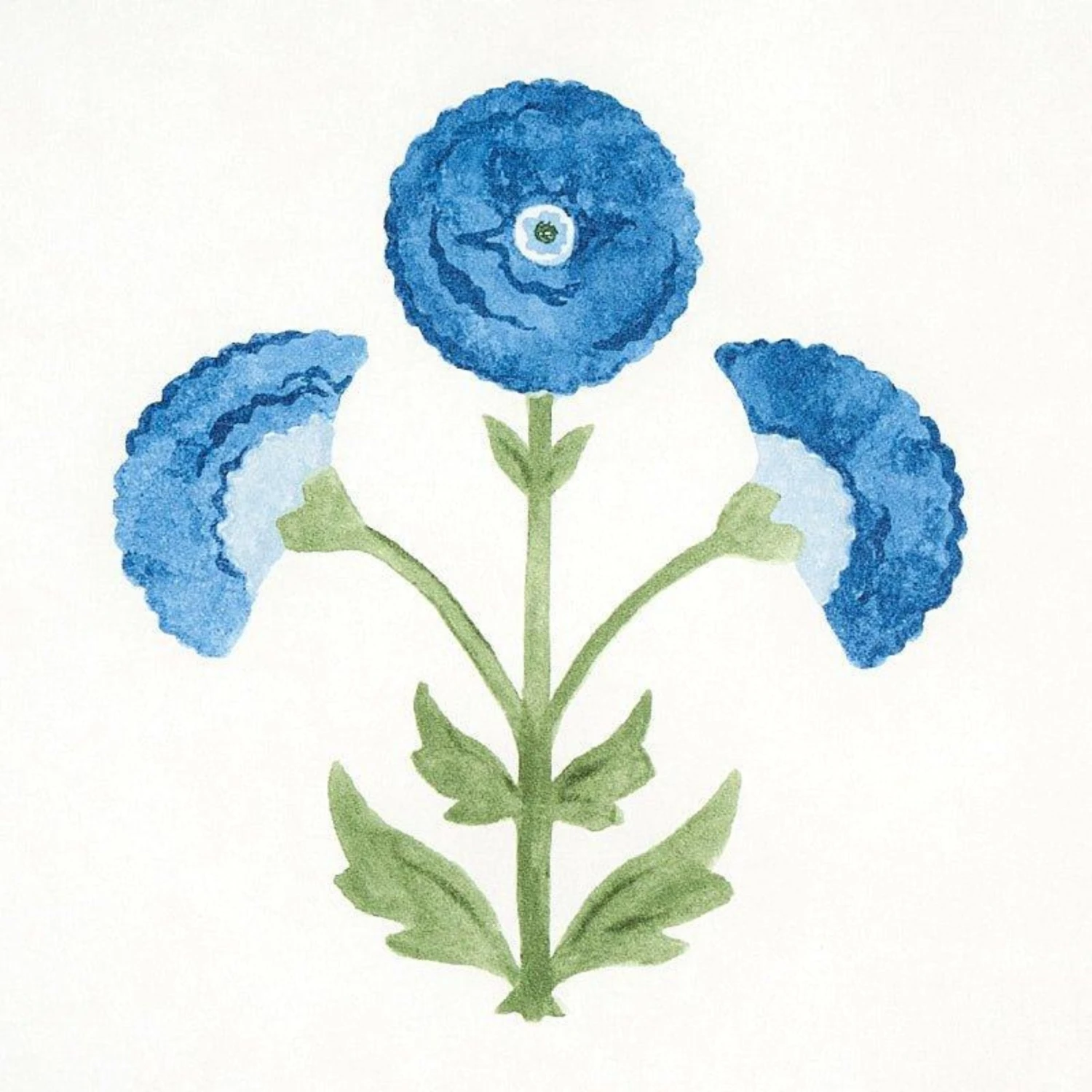 Schumacher Saranda Flower Wallpaper In Royal 4 Schumacher Saranda Flower Wallpaper In Royal - Image 4