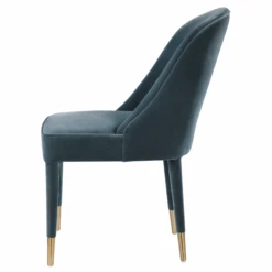 Set Of 2 Modern Armless Dining Chairs Upholstered In Slate Blue Velvet 11 Set Of 2 Modern Armless Dining Chairs Upholstered In Slate Blue Velvet -Famous Furniture Store set of 2 modern armless dining chairs upholstered in slate blue velvet dining chairs the well appointed house 4